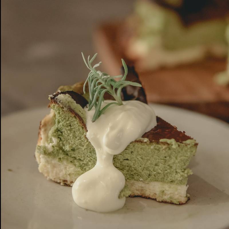 Matcha Cheesecake (Burnt Basque) - Ocha & Co.